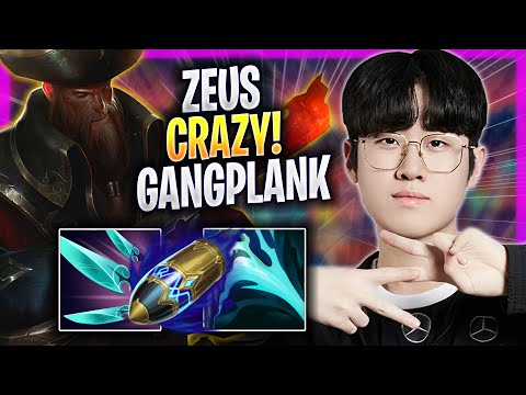 ZEUS CRAZY GAME WITH GANGPLANK! - T1 Zeus Plays Gangplank TOP vs Rumble! | Season 2023