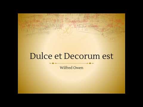 Dulce Et Decorum Est