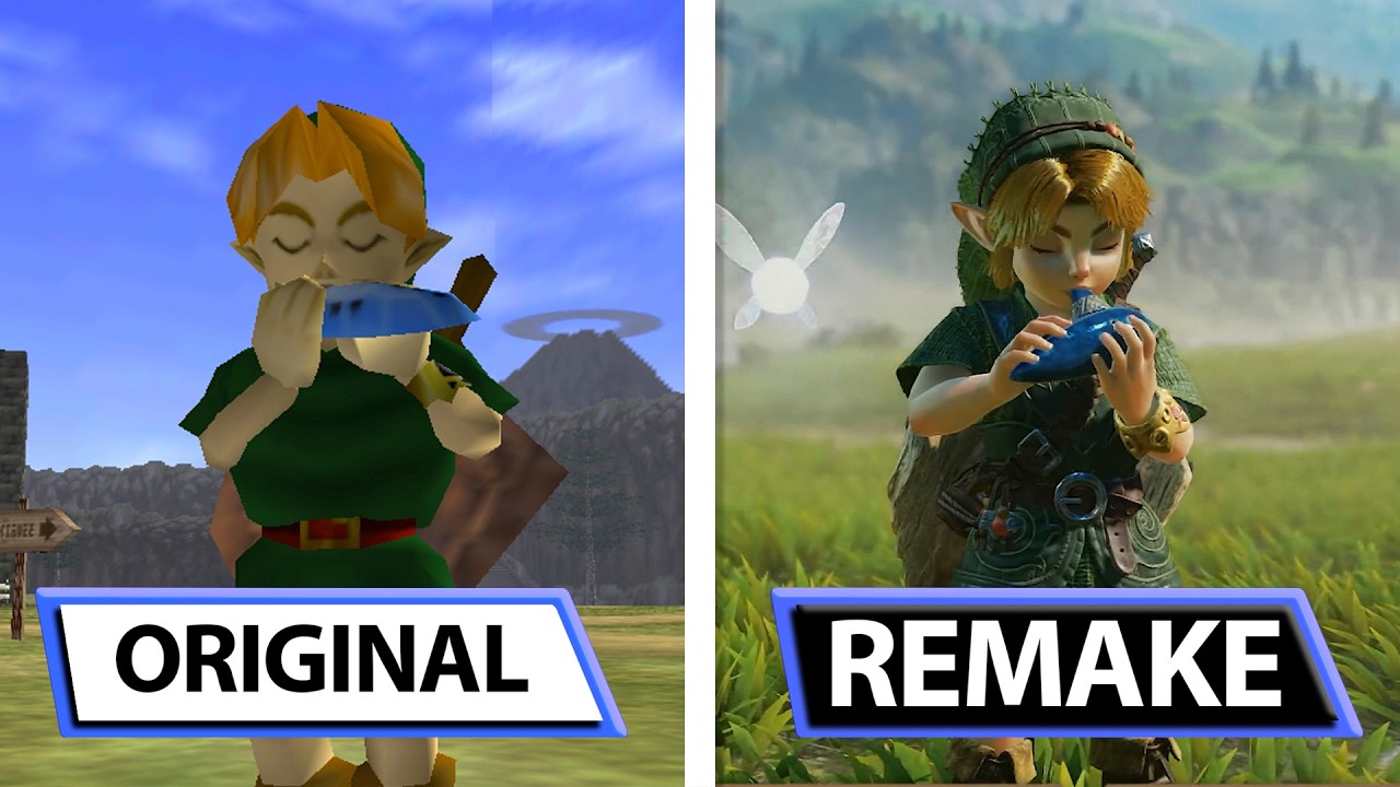 The Legend of Zelda: Ocarina of Time | Original vs Remake | First Gameplay Comparison