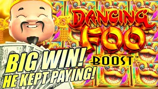 HE KEPT PAYING! 😁 NEW! GOLD STACKS 88 BOOST (DANCING FOO) Slot Machine (ARISTOCRAT GAMING)