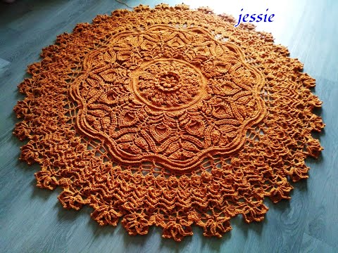crochet mandala rug #153/ tapis de maison au crochet/alfombra casera de crochet/Gehaakt huiskleed