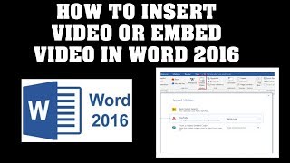 How to insert video or embed video in word 2016