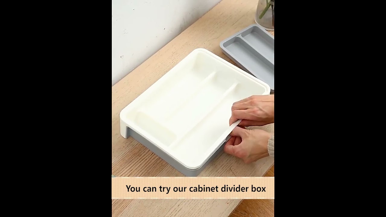 Kitchen Plastic Storage Box Drawer Cutlery Tray VT-08.203 Cutlery Drawer Insert Tray for Utensils