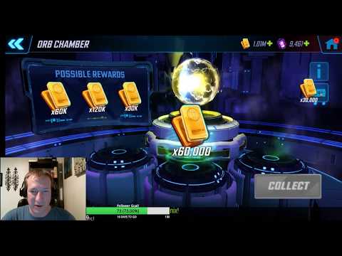 Gold Orbs Until I Hit 1 Million! Plus 5x Mega Orbs! - Marvel Strike Force (MSF)