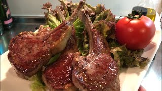 【肉×ASMR】ラム骨つきロースステーキを焼く【飯テロ】