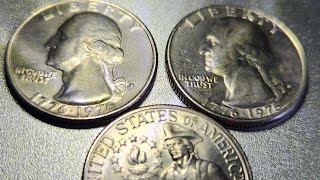 WOW! Two bicentennial 1976D Quarters filled Mint Mark and one Reverse double strike errors found!