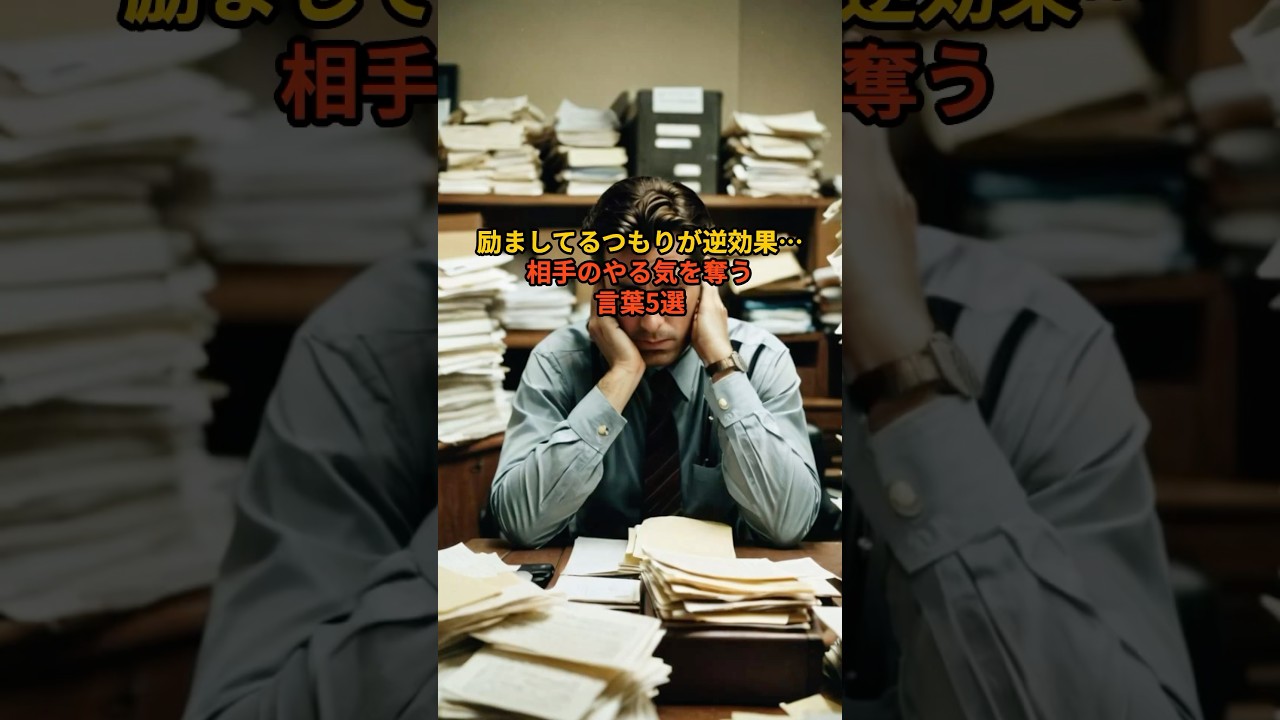 励ましてるつもりが逆効果…相手のやる気を奪う言葉5選#コミュニケーション#ビジネススキル