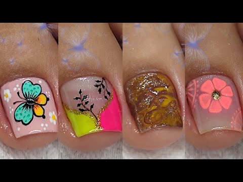 DISEÑOS DE UÑAS PARA PIES | UÑAS DECORDAS 🦶💅😍
