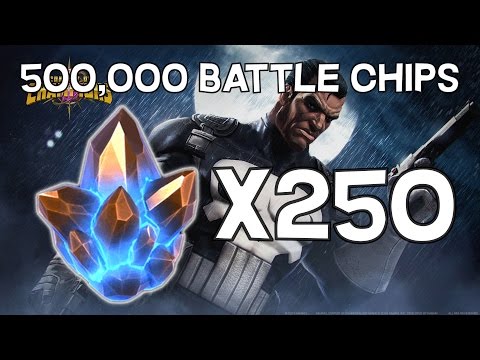 250x Arena Crystal Opening - 500,000 Battle Chips - Marvel Contest Of Champions