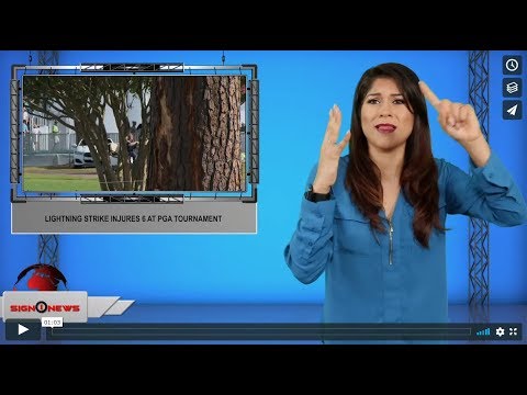 Lightning strike injures 6 at PGA tournament (ASL - 8.25.19)