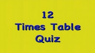Kidzone - Twelve Times Table Quiz