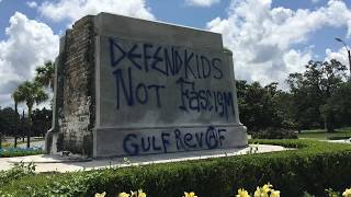 Vandals leave anti-ICE message on P.G.T. Beauregard pedestal