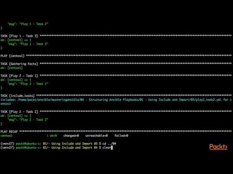 Mastering Ansible Using Includes and Imports| packtpub com