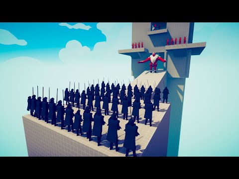 100x Black Knight Attacking a Tower ► TABS UNIT CREATOR - Totally Accurate Battle Simulator
