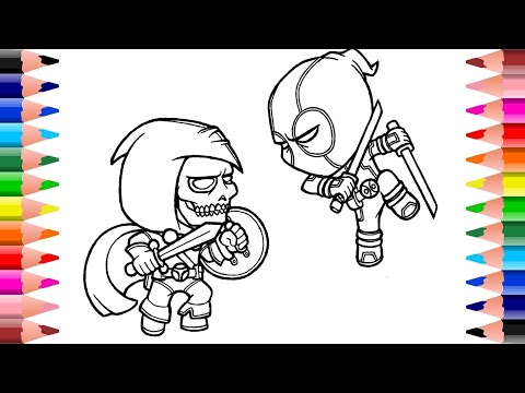 Death vs deadpool coloring pages | Coloring Mavel deadpool | Superheroes Coloring Pages