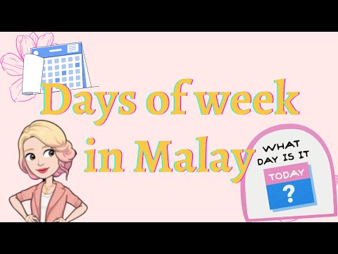 ✨ Days of week in malay (learn malay with miuki)