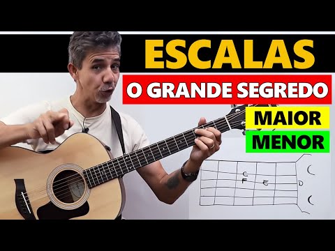 Como tocar ESCALA MAIOR e MENOR no violão com o mesmo SHAPE (Desenho) - Prof. Sidimar Antunes🎸