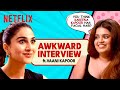 The MOST Awkward Interview With Vaani Kapoor Aishwarya Mohanraj Khel Khel Mein Netflix India