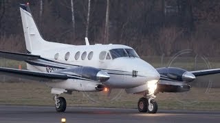 preview picture of video 'Beechcraft King Air C90GTi - Take Off at Airport Bern-Belp - Nice Turboprop Sound'