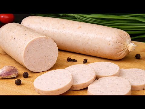 Nur 2 Zutaten! Cremige Hähnchenwurst ohne Zusatzstoffe.