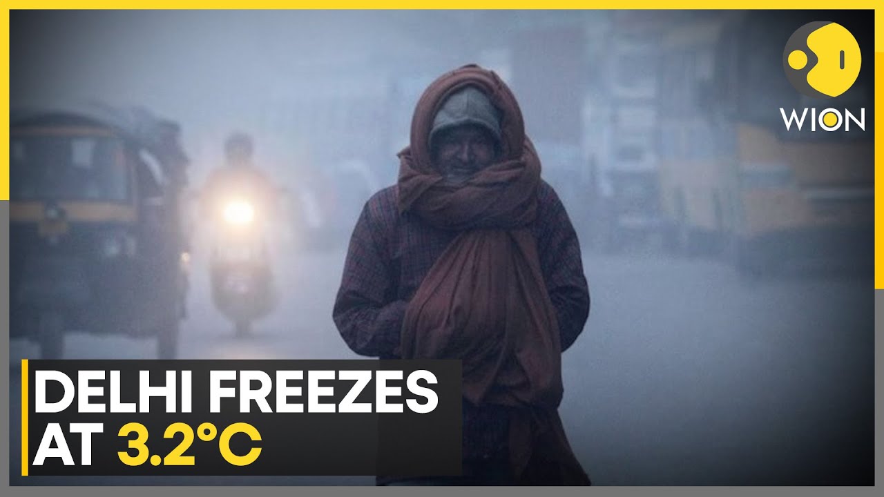 India: Cold Wave Grips North India as Delhi Records Season’s Lowest at 3.2°C | WION