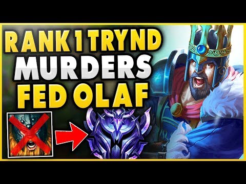 WHEN THE RANK 1 TRYND'S TEAM FEEDS HIS LANER (IN DIAMOND PROMOS) 1V9 TRYNDAMERE - League of Legends