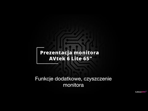 Prezentacja monitora AVtek TouchScreen 6 Lite - Funkcje dodatkowe, czyszczenie monitora