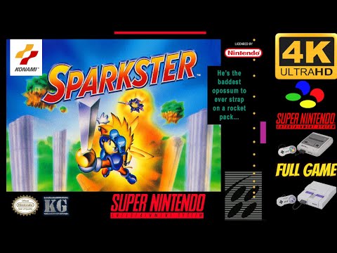 Sparkster [SNES] Gameplay Walkthrough FULL GAME [4K60ᶠᵖˢ🔴]