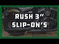 Rush 3" Slip On's 1.75" Baffle on 2017 Iron 883