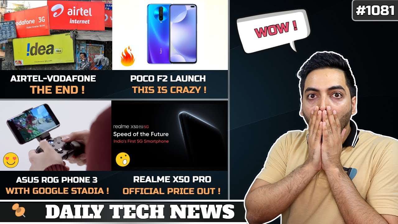 Airtel-Voda India Shutdown,POCO F2 Launch,Vivo Z6 5G,ROG Phone 3 Stadia,Android 11 Download #1081