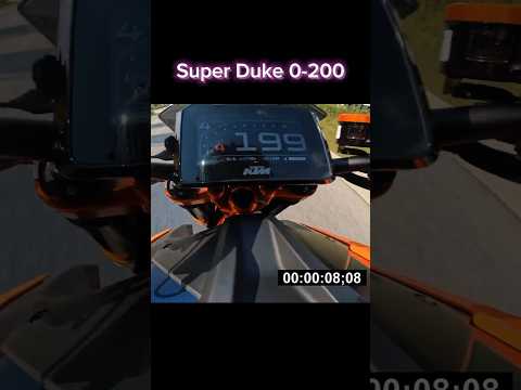 KTM Super Duke 1290R--0-200 Acceleration. #topspeed #biketopspeed #ktm