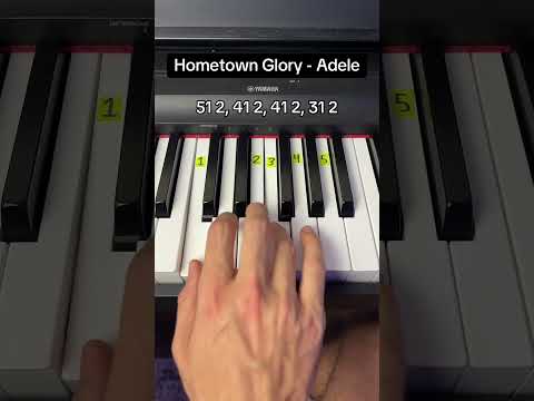 Adele - Hometown Glory Easy Piano Tutorial #easy #piano #tutorial