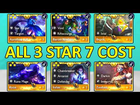 Set 16 ALL 7 Cost Units 3 Star ⭐⭐⭐
