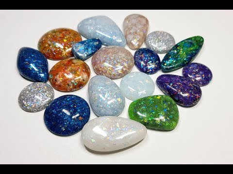Part 2.My new experiments with stone imitation! I trying to get Opal gem stone!