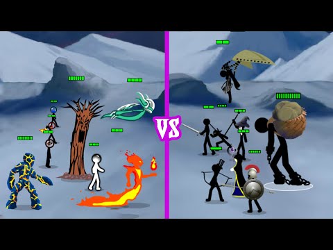 All Elemental Units Vs All Order Units - Stick War