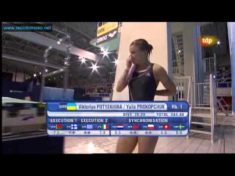 Women 10 m platform synchro Final, Diving, European Aquatics Championships Eindhoven 2012 (4/5)