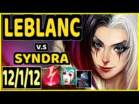 MILICA (LEBLANC) vs SYNDRA - 12/1/12 KDA MID CHALLENGER GAMEPLAY - EUW