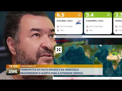 Curvelândia; terremotos em Mato Grosso e na Venezuela reacenderam o alerta para a atividade sísmica.