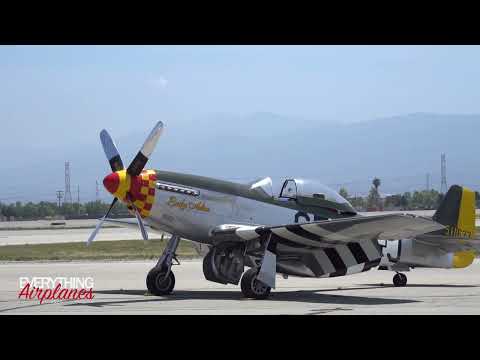 Chino Airshow 2019 Warbirds line up in slow motion