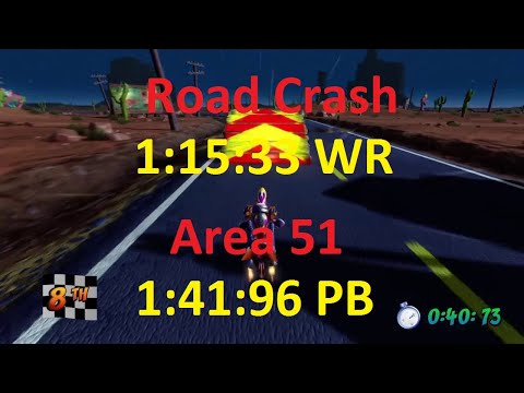 Crash Bandicoot 3 NST _ Road Crash 1:15:33 [WR] PS4 / Area 51?  1:41:96 (3 th in the World)