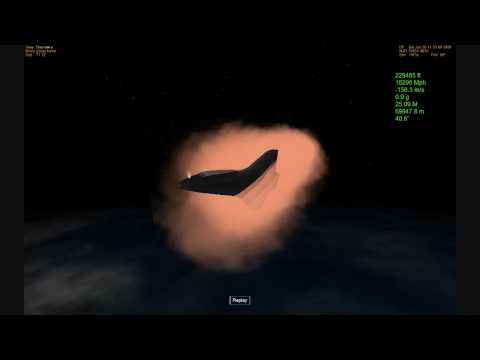 Space shuttle Discovery (sts-119 coms)  Orbiter Re-Entry and Landing simulation Part 1