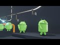 Android Logo Factory Animation Assembly Line
