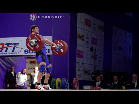 Mikhail Audzeyeu (105) - 173kg & 176kg Snatches @ 2017 European Championships