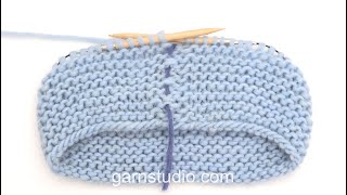 How to work garter stitch/ridges with knitted stitches (in the round) – Nordic knitting style