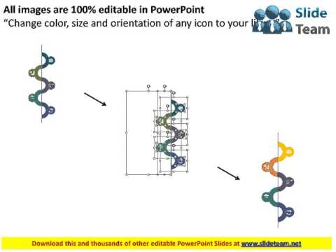 five staged zigzag path timeline diagram flat powerpoint design