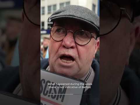 Thousands attend anti-racism rally in Belfast | AJ #shorts