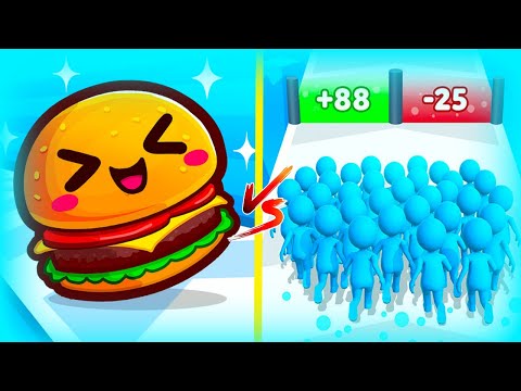 Food Run vs Count Masters 🌐🔴⚫🟢 New Max Update Level Mobile Gameplay GB7813