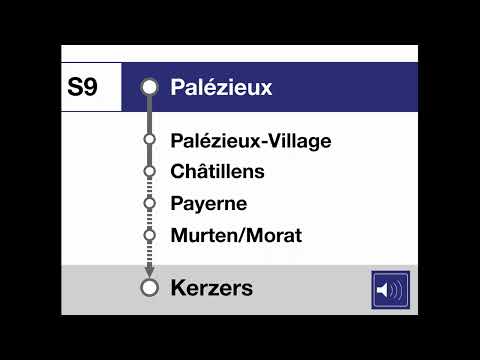 annonce CFF » S9 Bienvenue à Palézieux à destination de Kerzers | Travaux | SLBahnen
