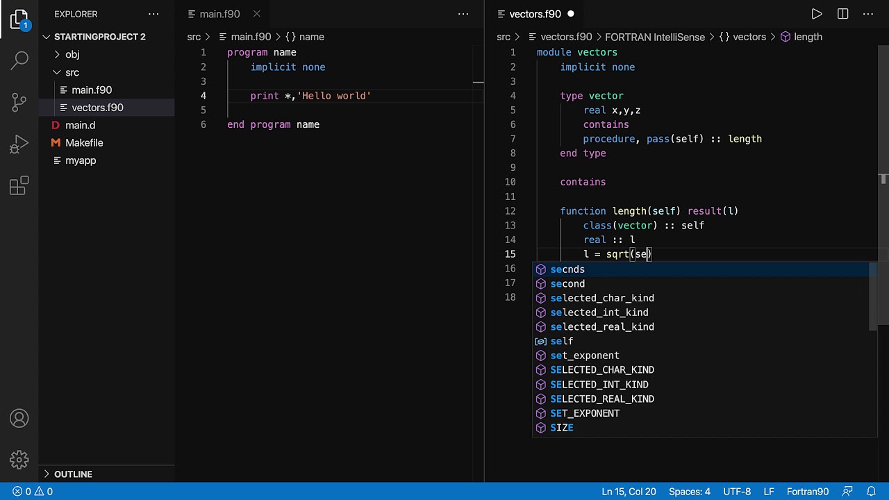 VS Code Workflow Fortran programming