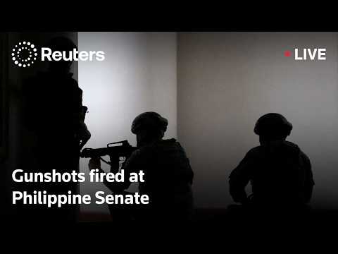 Video Thumbnail: LIVE: Gunshots fired at Philippine Senate